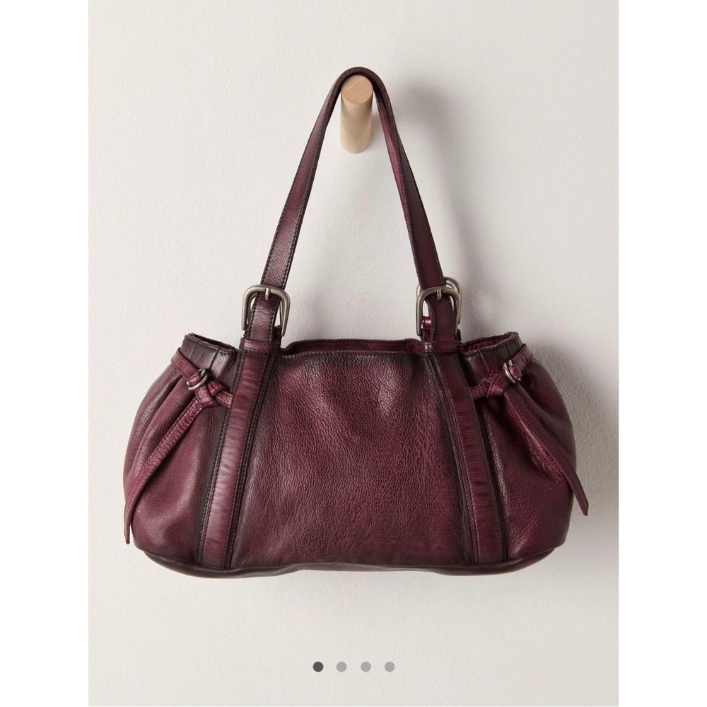 Free People Copenhagen Shoulder Bag Burgundy Leather Hand Bag